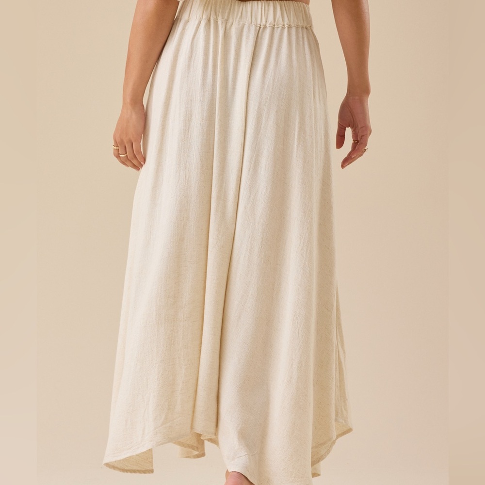 Jules Linen Maxi Skirt in Oatmeal